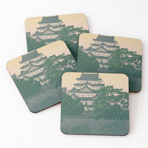 Item preview, Nagoya Castle Landscape - Japanese Shin-Hanga Style Woodblock Art designed and sold by vekotpu.