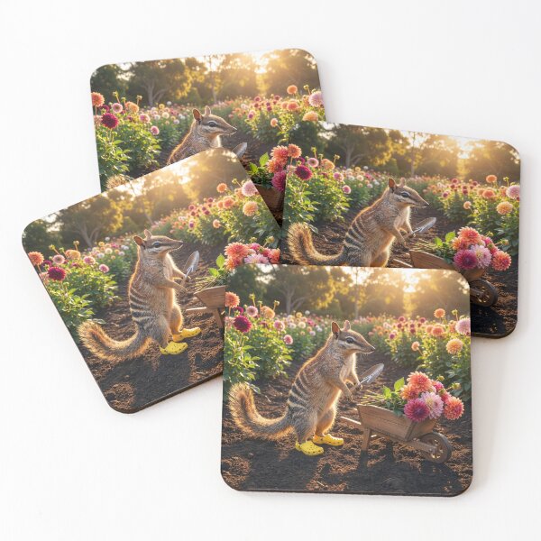Item preview, Numbat Gardener Gathers Dahlias designed and sold by Tridentulus.