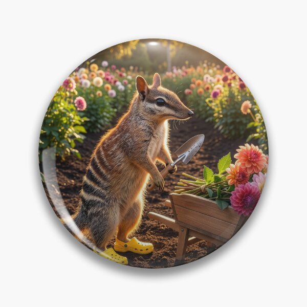 Item preview, Numbat Gardener Gathers Dahlias designed and sold by Tridentulus.