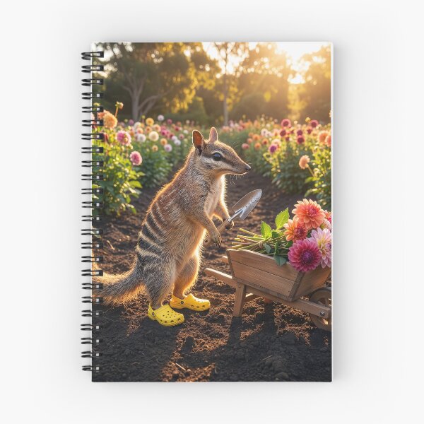 Item preview, Numbat Gardener Gathers Dahlias designed and sold by Tridentulus.
