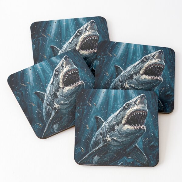 Item preview, Colossus of the Deep shark wallpaper designed and sold by astriebatik.