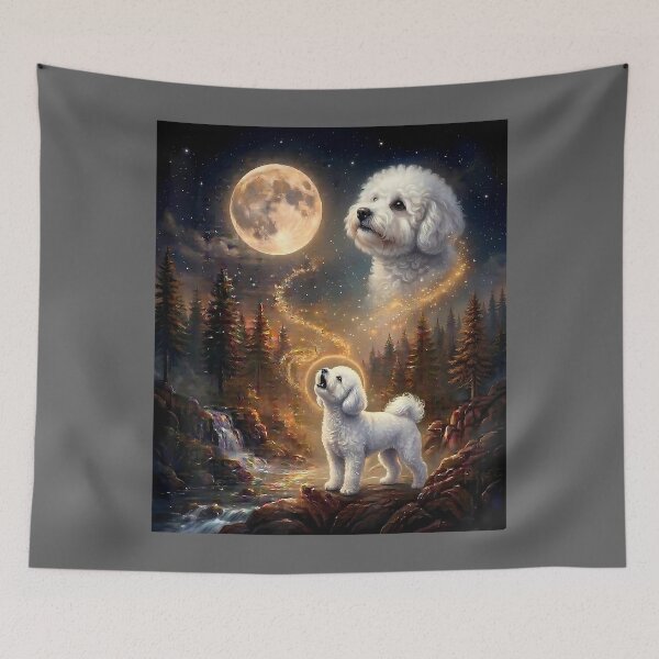 Item preview, Bichon Frise Howling At The Moon Funny Bichon Frise Dog designed and sold by KristineLi.