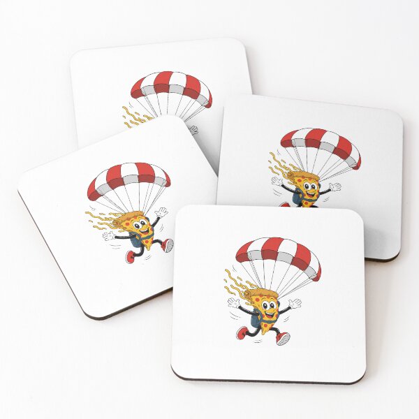 Item preview, Funny Pizza Skydiving – Parachute Adventure Art designed and sold by Combat Skies.