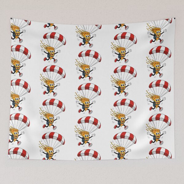 Item preview, Funny Pizza Skydiving – Parachute Adventure Art designed and sold by Combat Skies.