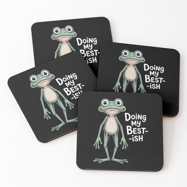 Item preview, Doing My Best-ish Funny Relatable Frog Meme Exhausted Life Gift designed and sold by Say It With Ink.