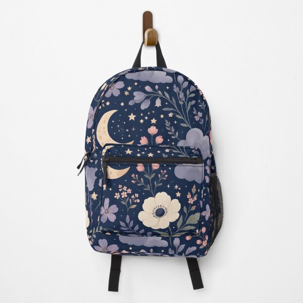 Item preview, Moonlit Garden Celestial Floral Pattern designed and sold by StickyGuys.