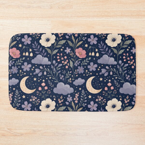 Item preview, Moonlit Garden Celestial Floral Pattern designed and sold by StickyGuys.