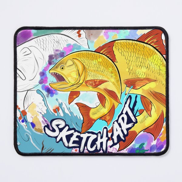 Item preview, Savage Waters – Golden Dorado Sketch Art designed and sold by Aquinoxx.