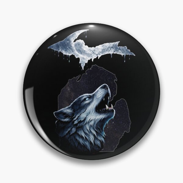 Item preview, Michigan Wolf Howling at the Moon Design designed and sold by LoneTide.