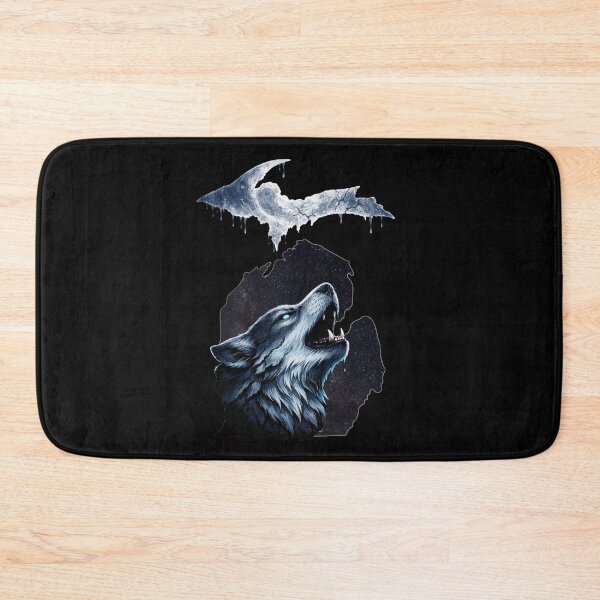 Item preview, Michigan Wolf Howling at the Moon Design designed and sold by LoneTide.