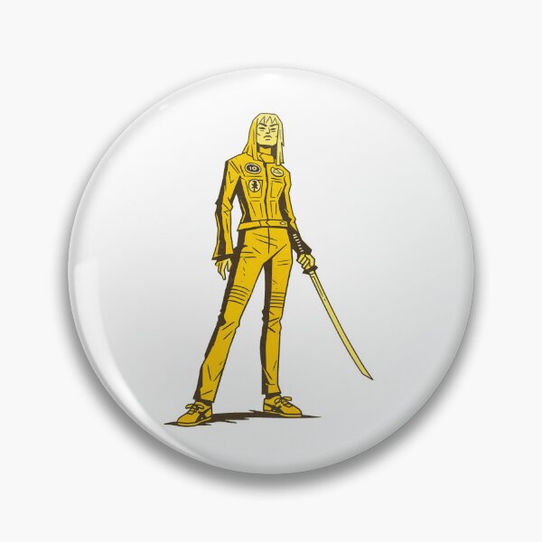 Item preview, Beatrix Kiddo, Yellow Jumpsuit Sword Fighter Comic Style Illustration designed and sold by Greemo03.