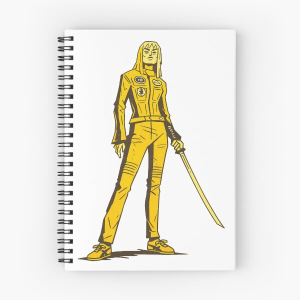 Item preview, Beatrix Kiddo, Yellow Jumpsuit Sword Fighter Comic Style Illustration designed and sold by Greemo03.