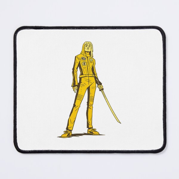 Item preview, Beatrix Kiddo, Yellow Jumpsuit Sword Fighter Comic Style Illustration designed and sold by Greemo03.