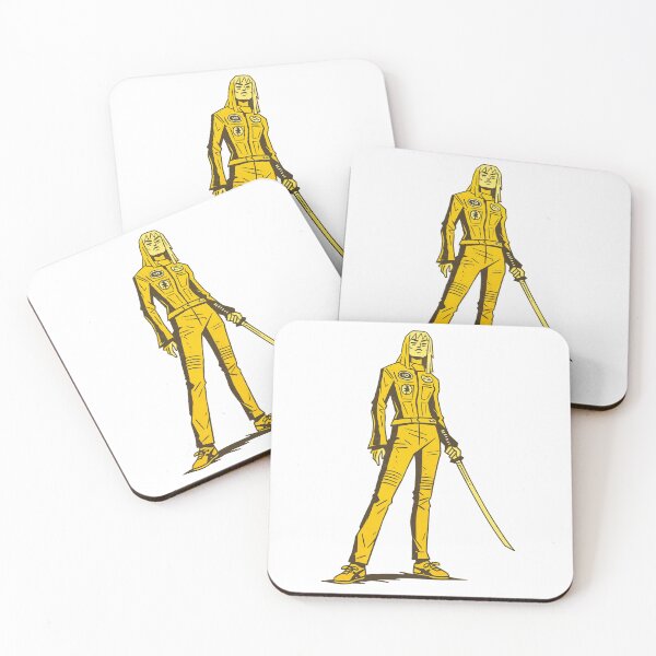 Item preview, Beatrix Kiddo, Yellow Jumpsuit Sword Fighter Comic Style Illustration designed and sold by Greemo03.