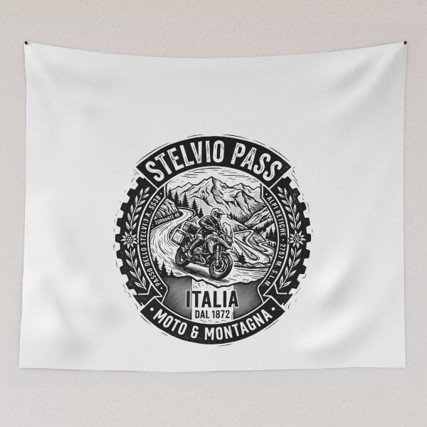 Item preview, Stelvio Pass Italia Moto Montagna Motorcycle Mountain Adventure designed and sold by Simsimah26Parks.