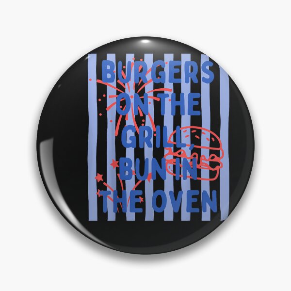 Item preview, Daisy Striped Burgers On The Grill Bun in The Oven Pregnant designed and sold by FrankIsabel.