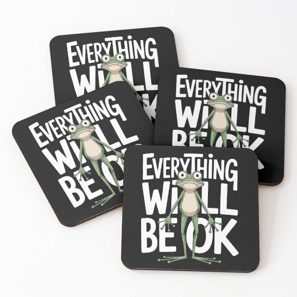 Item preview, Everything Will Be Ok Funny Relatable Frog Meme Encouragement Gift designed and sold by Say It With Ink.