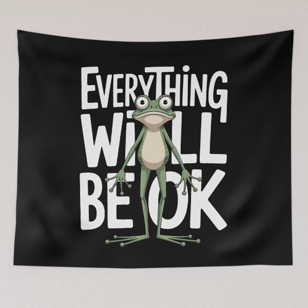 Item preview, Everything Will Be Ok Funny Relatable Frog Meme Encouragement Gift designed and sold by Say It With Ink.