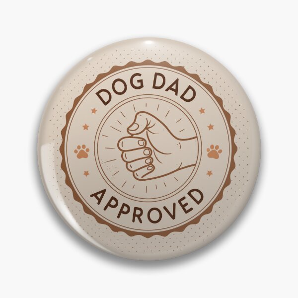 Item preview, Vintage Dog Dad Approved Stamp Emblem - Retro Human Fist and Paw Bump Design designed and sold by Ahmed-khafagy.