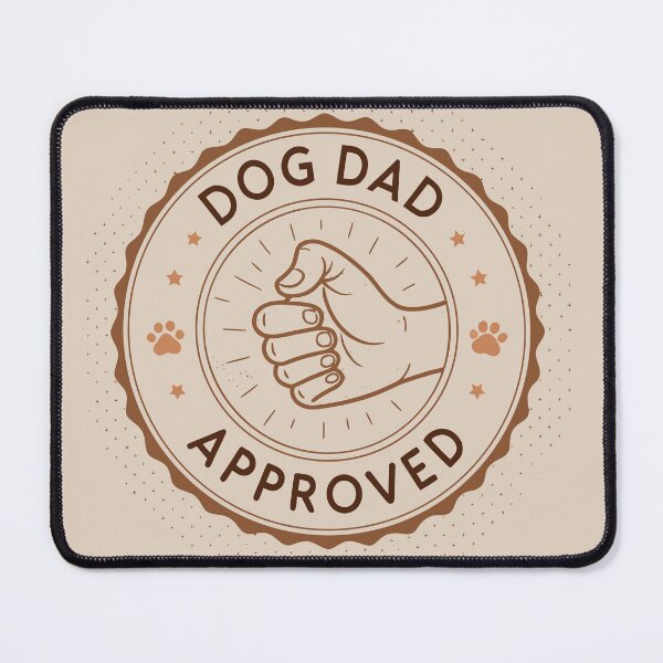 Item preview, Vintage Dog Dad Approved Stamp Emblem - Retro Human Fist and Paw Bump Design designed and sold by Ahmed-khafagy.