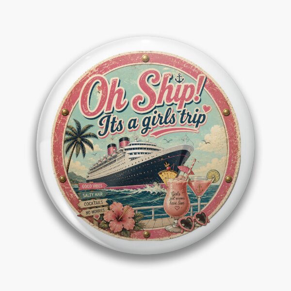 Item preview, Oh Ship It’s a Girls Trip Retro Cruise designed and sold by HungarianSailor.