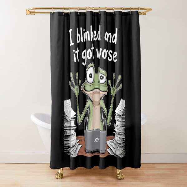 Item preview, I Blinked And It Got Worse Funny Work Stress Frog Meme Gift designed and sold by Say It With Ink.