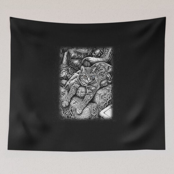 Item preview, Dark Psychedelic Cat Graphic Surrealism Goth designed and sold by FrankIsabel.