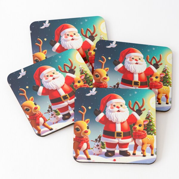 Item preview, Deep colors Santa reindeer with dove love designed and sold by Jsw-speedartja.