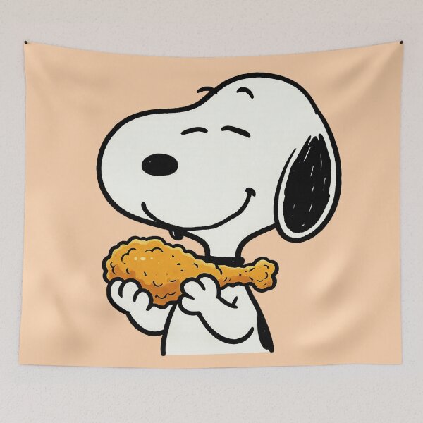 Item preview, Snoopy eating fried chicken designed and sold by YChangShop.