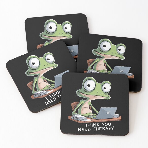 Item preview, I Think You Need Therapy Funny Sarcastic Frog Meme Friend Gift designed and sold by Say It With Ink.