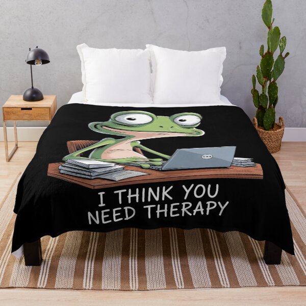 Item preview, I Think You Need Therapy Funny Sarcastic Frog Meme Friend Gift designed and sold by Say It With Ink.