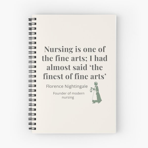 Item preview, Nursing Is A Fine Art - minimalist quote design Florence Nightingale nurse with a lamp designed and sold by AmoebaPress.