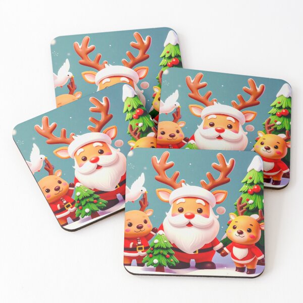 Item preview, Deep colors Santa reindeer with dove love designed and sold by Jsw-speedartja.