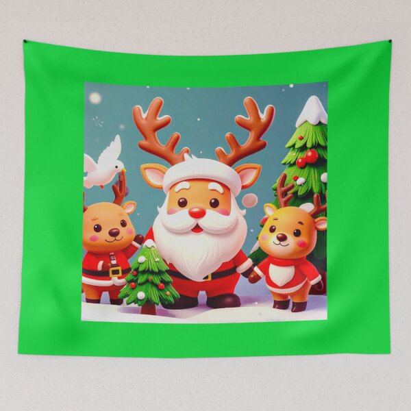 Item preview, Deep colors Santa reindeer with dove love designed and sold by Jsw-speedartja.