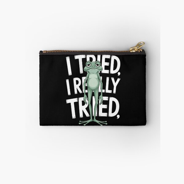Item preview, I Tried I Really Tried Funny Defeated Frog Meme Relatable Gift designed and sold by Say It With Ink.