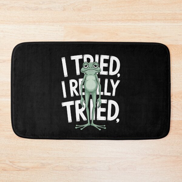Item preview, I Tried I Really Tried Funny Defeated Frog Meme Relatable Gift designed and sold by Say It With Ink.