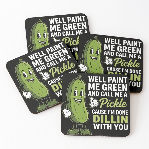 Item preview, Funny Pickle Pun - I'm Done Dillin With You Vintage Cartoon designed and sold by haitrieuic96.
