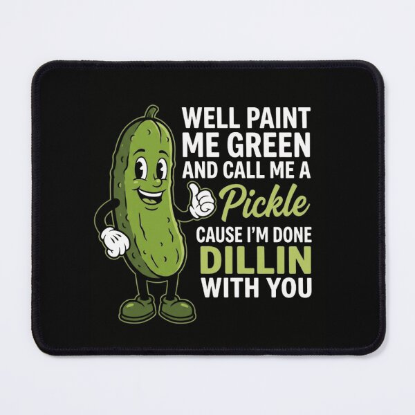 Item preview, Funny Pickle Pun - I'm Done Dillin With You Vintage Cartoon designed and sold by haitrieuic96.