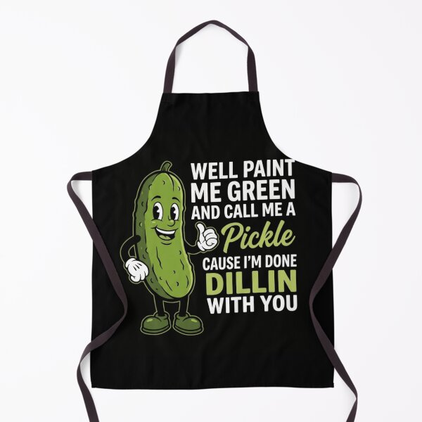 Item preview, Funny Pickle Pun - I'm Done Dillin With You Vintage Cartoon designed and sold by haitrieuic96.