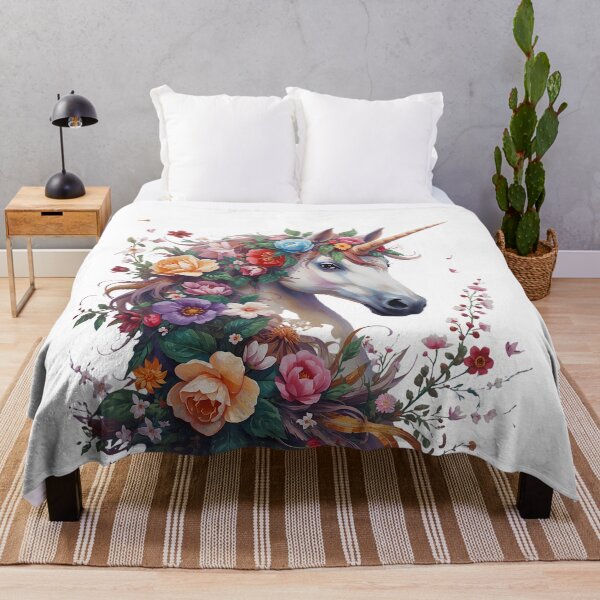 Item preview, The Last Floral Unicorn | Magical Fantasy Flower Unicorn Art designed and sold by Mobile Cases Store.