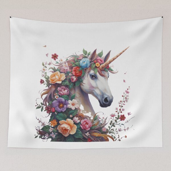 Item preview, The Last Floral Unicorn | Magical Fantasy Flower Unicorn Art designed and sold by Mobile Cases Store.