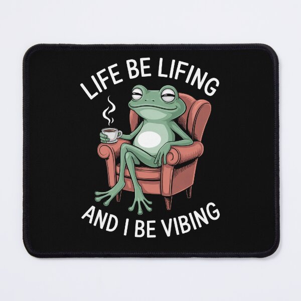 Item preview, Life Be Lifing And I Be Vibing Funny Chill Frog Meme Coffee Gift designed and sold by Say It With Ink.