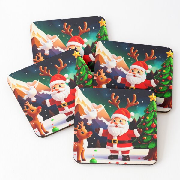Item preview, Deep colors Santa reindeer with dove love designed and sold by Jsw-speedartja.