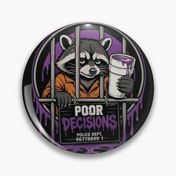 Item preview, Poor Decisions Raccoon Prison Mugshot Purple Drink Meme designed and sold by haitrieuic96.