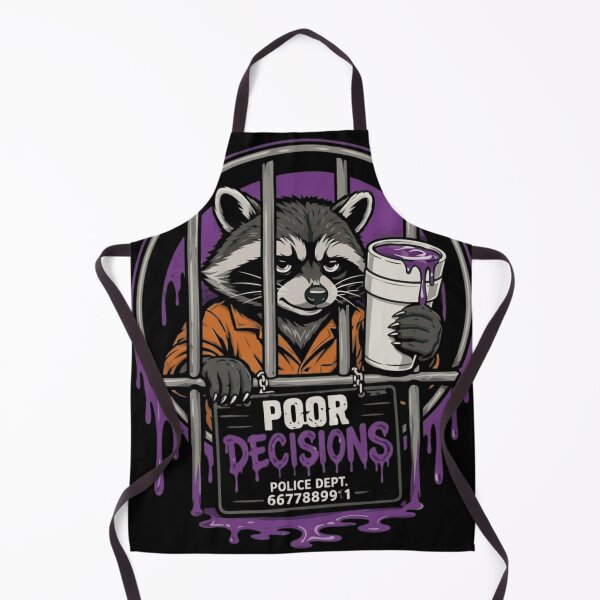 Item preview, Poor Decisions Raccoon Prison Mugshot Purple Drink Meme designed and sold by haitrieuic96.