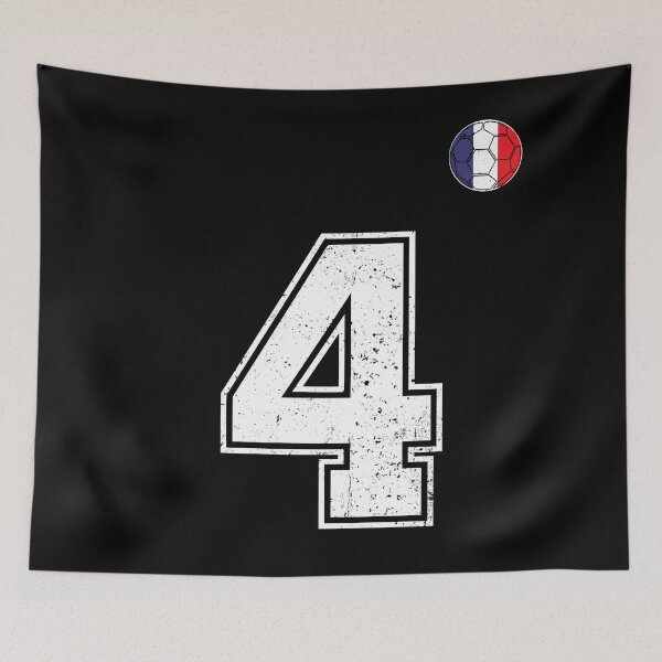 Item preview, Soccer player Jersey number 4 France Flag designed and sold by LiviuGligoros.
