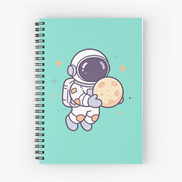 Item preview, Cute Astronaut Holding the Moon Kawaii Space Art designed and sold by TeyArtWork.