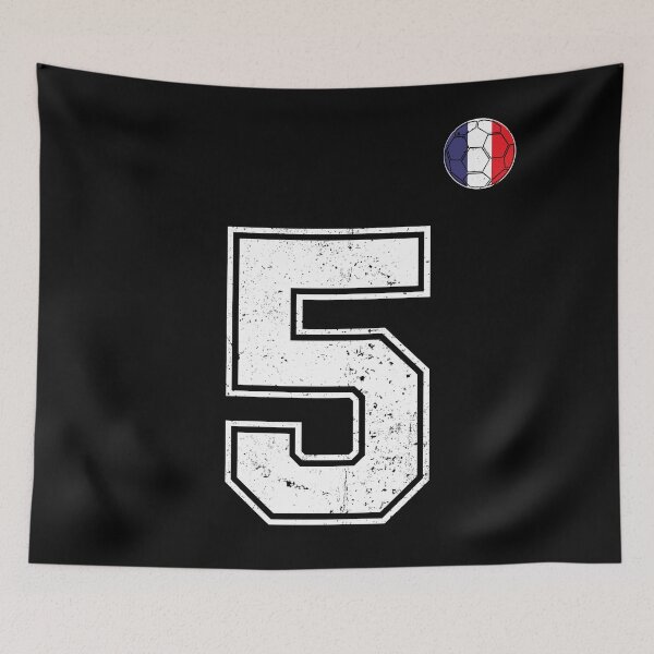 Item preview, Soccer player Jersey number 5 France Flag designed and sold by LiviuGligoros.