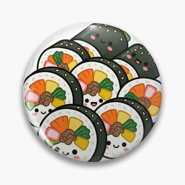 Item preview, Cute Kawaii Gimbap Korean Seaweed Rice Roll Sticke designed and sold by KooksStudio.