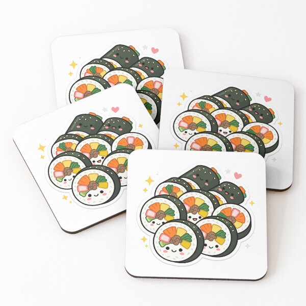 Item preview, Cute Kawaii Gimbap Korean Seaweed Rice Roll Sticke designed and sold by KooksStudio.